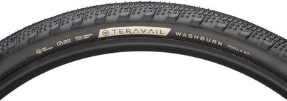 Washburn Tire - 700 x 47 Tubeless Folding Black Durable - Bicycle Warehouse
