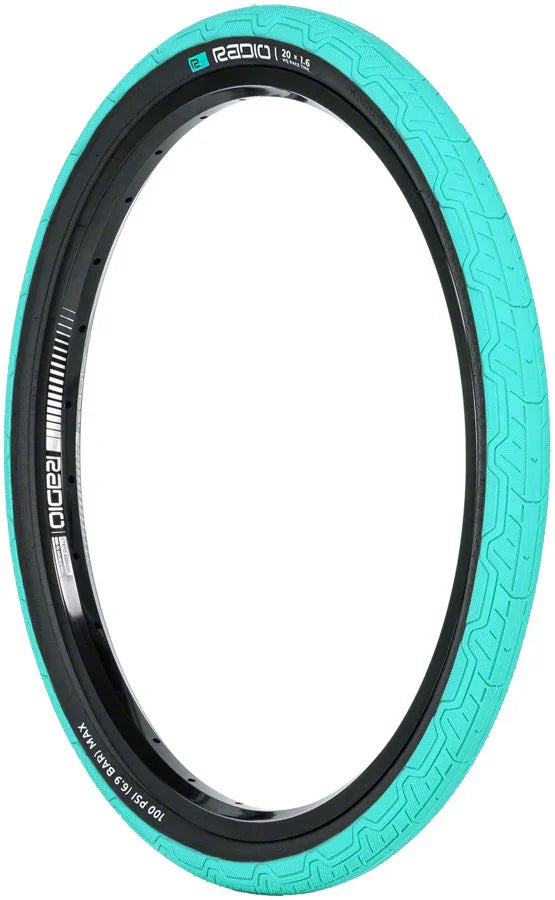 Raceline Oxygen Tire - 20 x 1.6 Clincher Folding Teal/Black 120 TPI - Bicycle Warehouse