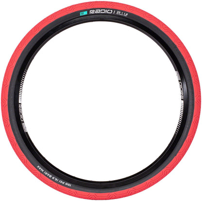 Raceline Oxygen Tire - 20 x 1.6 Clincher Folding Red/Black 120 TPI - Bicycle Warehouse