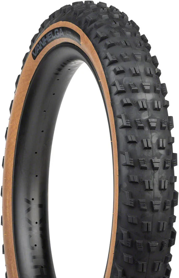 Vanhelga Tire - 27.5 x 4.5 Tubeless Folding Tan 60 TPI - Bicycle Warehouse
