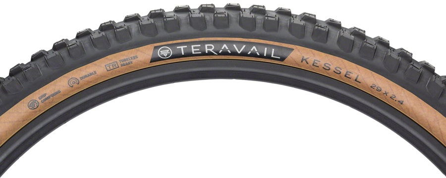 Teravail Kessel Tire - 29 x 2.5 Tubeless Folding Tan Durable Grip Plus Compound - Bicycle Warehouse