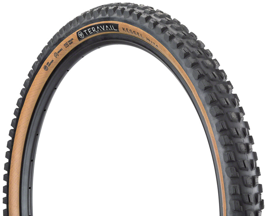 Teravail Kessel Tire - 29 x 2.5 Tubeless Folding Tan Durable Grip Plus Compound - Bicycle Warehouse