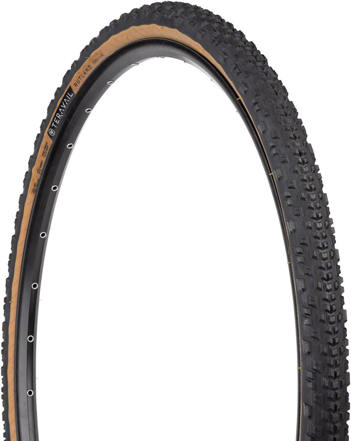 Rutland Tire - 700 x 42 Tubeless Folding Tan Durable - Bicycle Warehouse