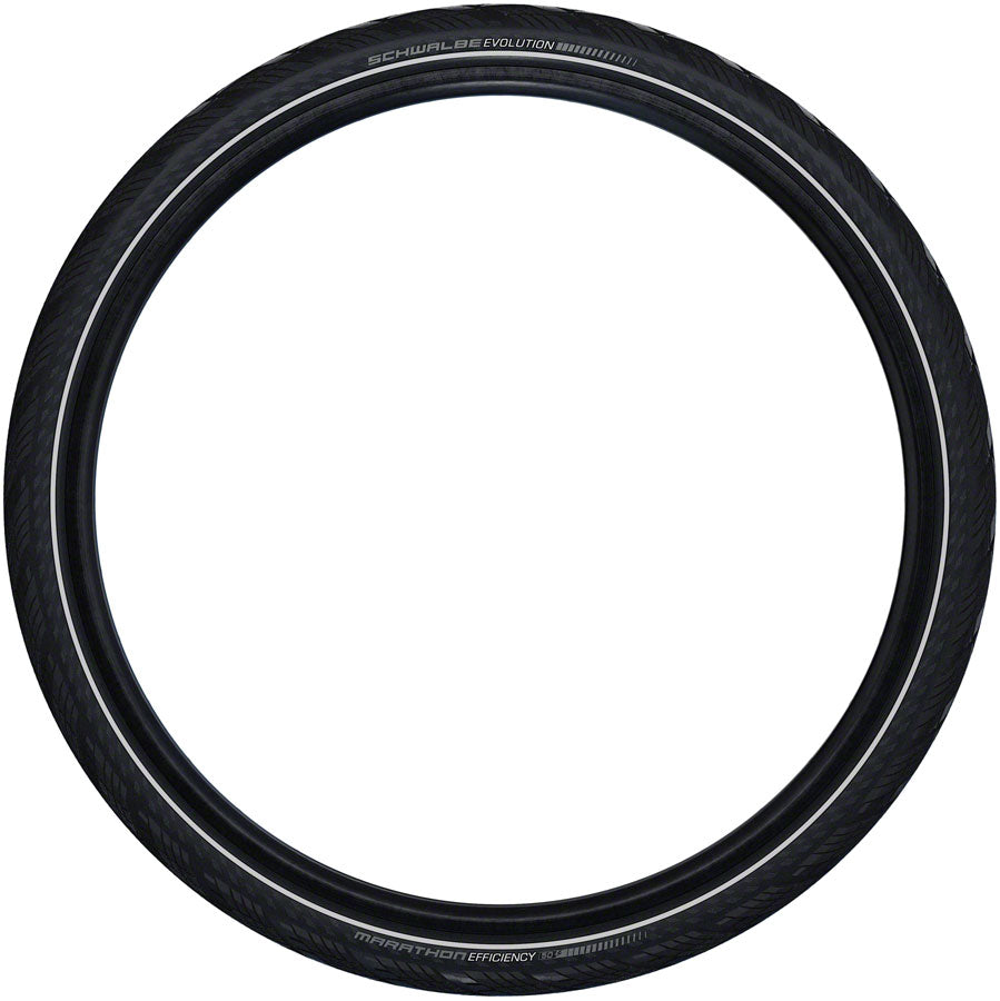 Marathon Efficiency Tire - 700 x 38 Clincher Folding BLK/Reflective Evolution Line Super Race Addix Race E-50 - Bicycle Warehouse