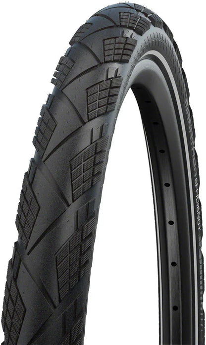 Marathon Efficiency Tire - 700 x 35 Clincher Folding BLK/Reflective Evolution Line Super Race V-Guard Addix Race E-50 - Bicycle Warehouse