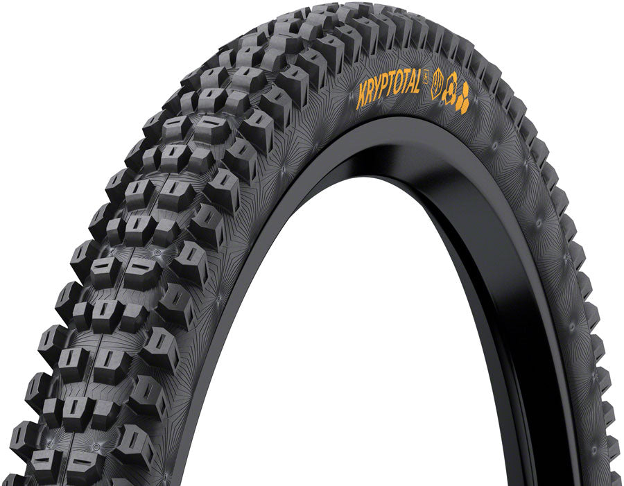 Continental Kryptotal Front Tire - 29 x 2.40 Tubeless Folding BLK Soft Trail Casing E25 - Bicycle Warehouse