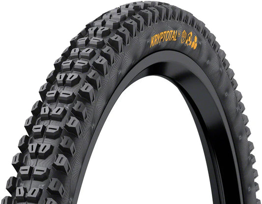 Kryptotal Rear Tire - 27.5 x 2.40 Tubeless Folding BLK Super Soft Downhill Casing E25 - Bicycle Warehouse