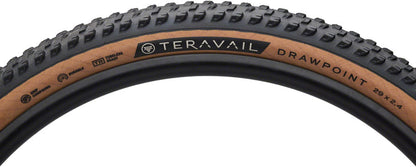 Teravail Drawpoint Tire - 29 x 2.4 Tubeless Folding Tan Durable Grip Compound - Bicycle Warehouse