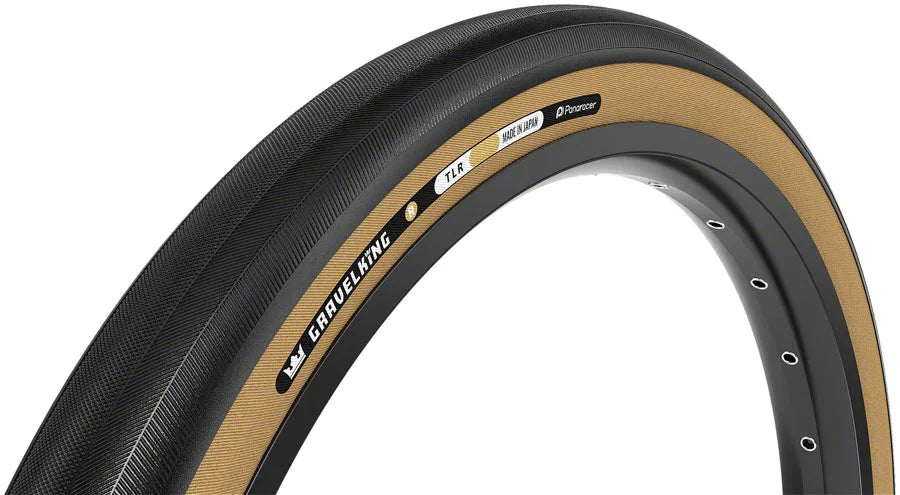 Panaracer GravelKing R Tire - 700 x 45 Tubeless Folding Black/Amber - Bicycle Warehouse