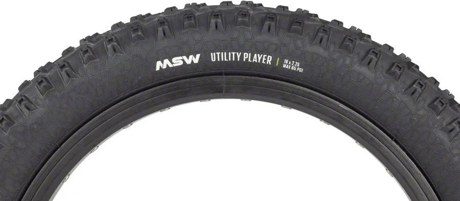 Utility Player Tire - 16 x 2.25 Black Folding Wire Bead 33tpi - Bicycle Warehouse