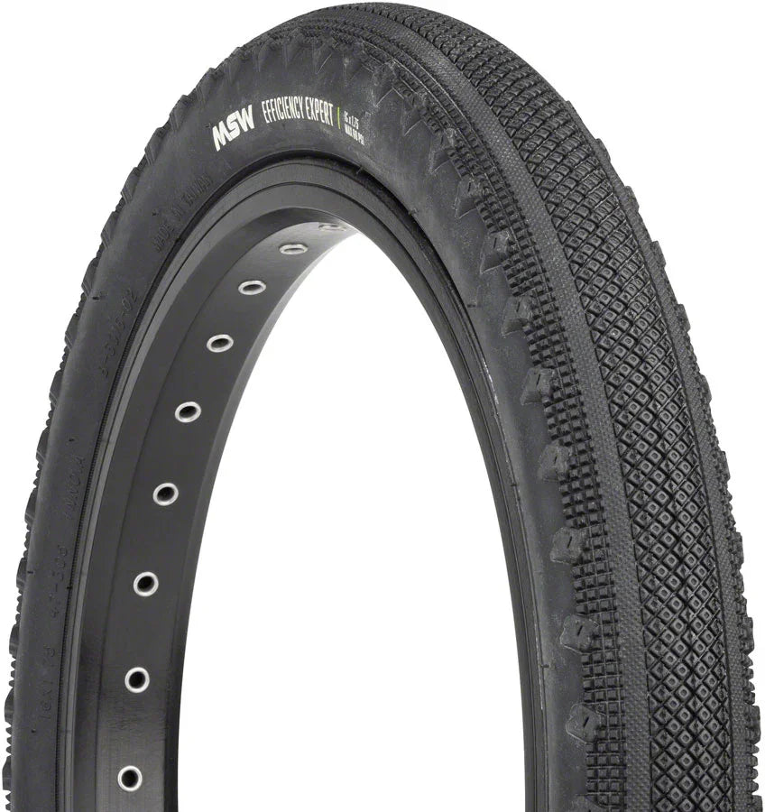 Efficiency Expert Tire - 16 x 1.75 Black Rigid Wire Bead 33tpi - Bicycle Warehouse
