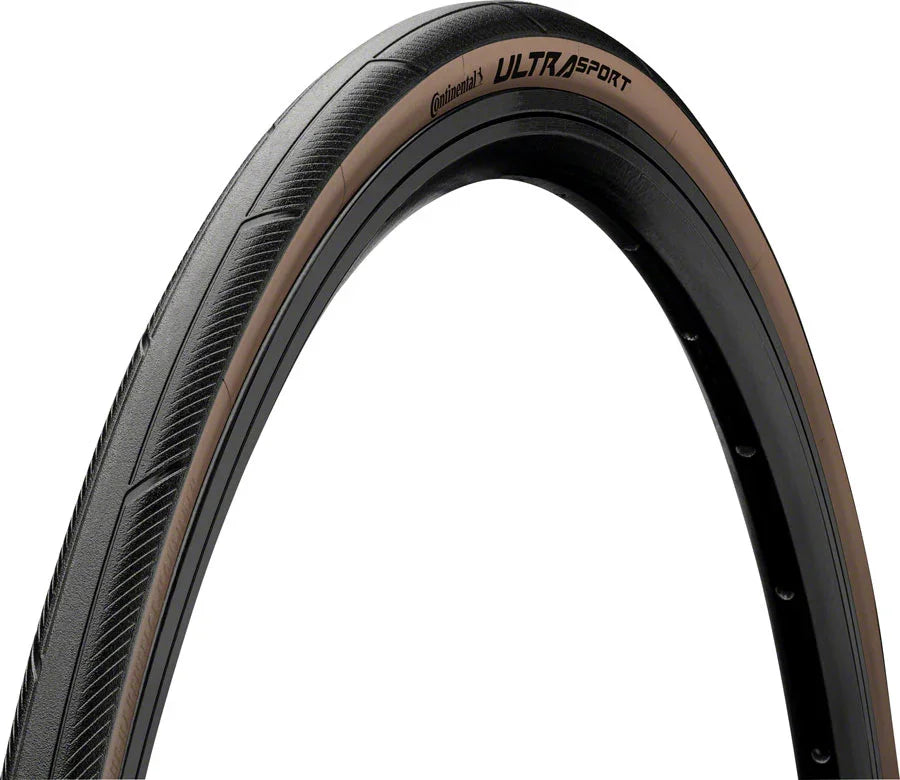 Ultra Sport III Tire - 700 x 28 Clincher Folding BLK/Brown PureGrip Performance E25 - Bicycle Warehouse