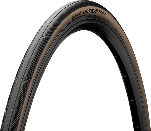 Ultra Sport III Tire - 700 x 28 Clincher Folding BLK/Brown PureGrip Performance E25 - Bicycle Warehouse