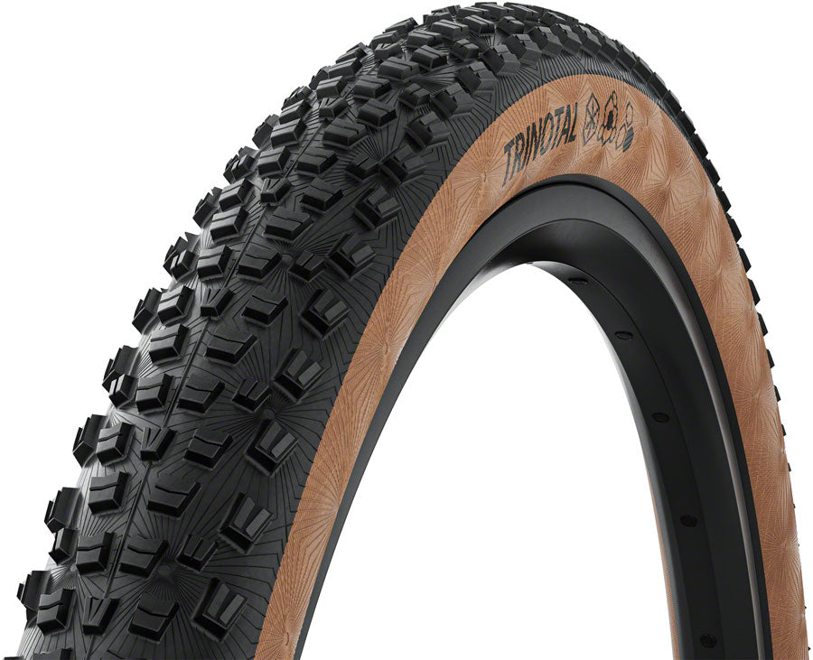 Continental Trinotal Tire - 29 x 2.40 Tubeless Folding BLK/Transparent Rapid Trail Casing E25 - Bicycle Warehouse