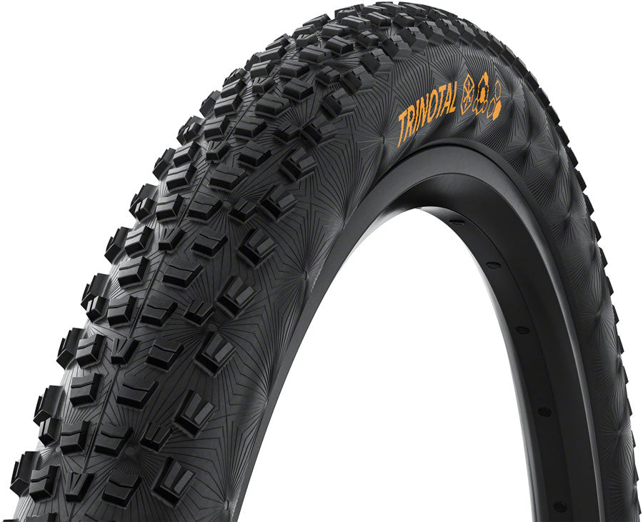 Continental Trinotal Tire - 27.5 x 2.40 Tubeless Folding BLK Grip Trail Casing E25 - Bicycle Warehouse