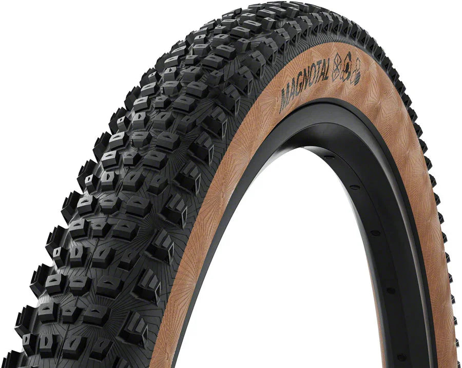 Continental Magnotal Tire - 29 x 2.40 Tubeless Folding BLK/Transparent Soft Trail Casing E25 - Bicycle Warehouse