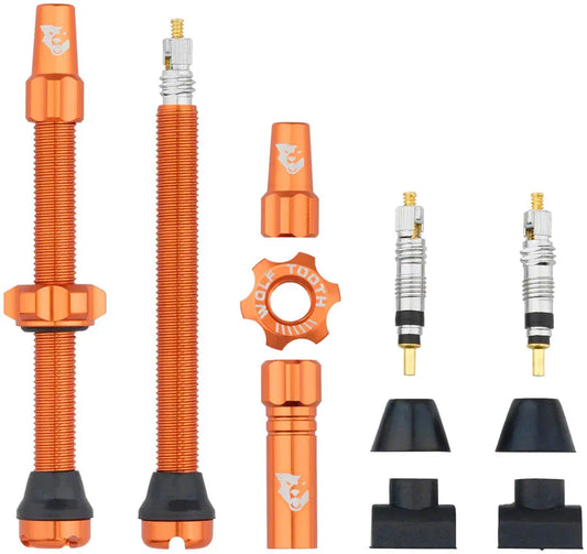 Tubeless Valve Stem Kit - 60 mm Orange - Bicycle Warehouse