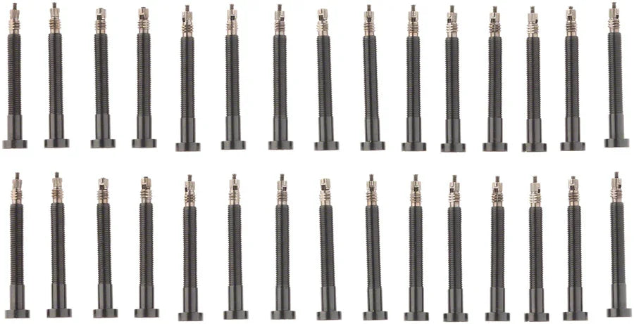 Tubeless Valve Box Refill - Black 44mm Stem Pack of 30 - Bicycle Warehouse