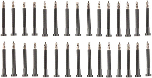 Tubeless Valve Box Refill - Black 44mm Stem Pack of 30 - Bicycle Warehouse