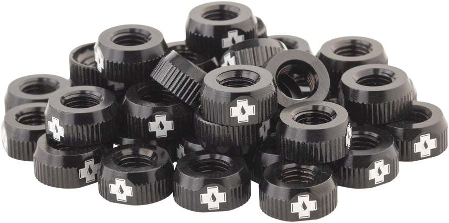 Tubeless Valve Box Refill - Black Lock Nut Pack of 40 - Bicycle Warehouse