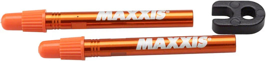 MVS Tubeless Valves - Presta 60mm Pair Orange - Bicycle Warehouse