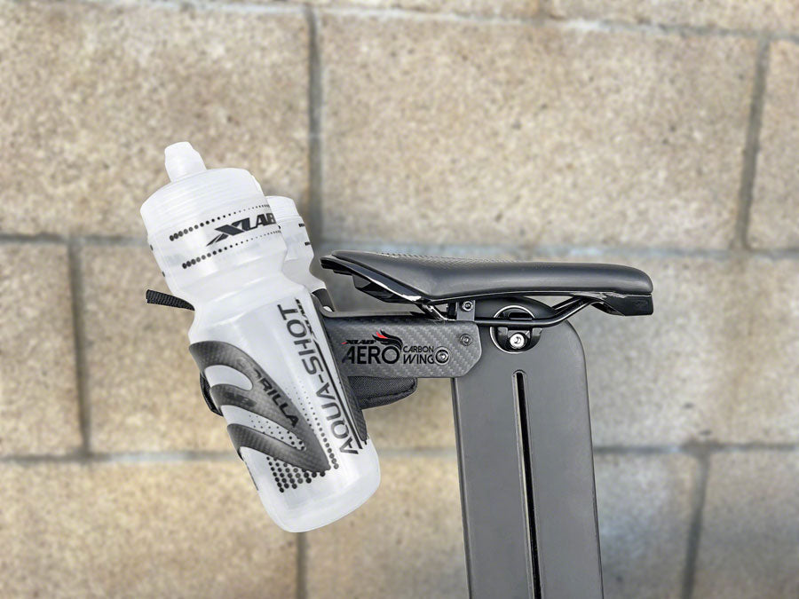 Xlab Aero Carbon Wing Behind Saddle Water Bottle Cage Mount - Carrier Only - Bicycle Warehouse