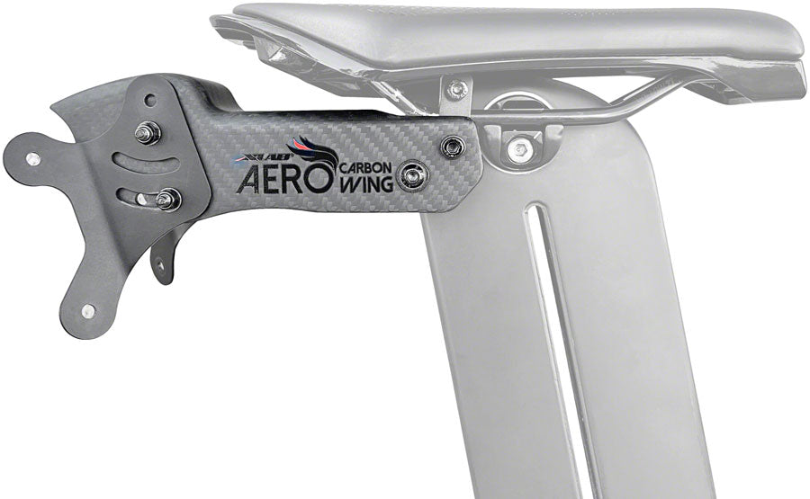 Xlab Aero Carbon Wing Behind Saddle Water Bottle Cage Mount - Carrier Only - Bicycle Warehouse