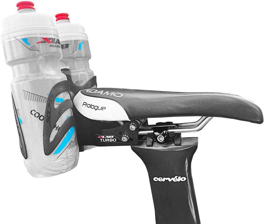 Turbo Wing w/Gorilla Matte Cages Saddle Mounted Dual Water Bottle Carrier System - Bicycle Warehouse