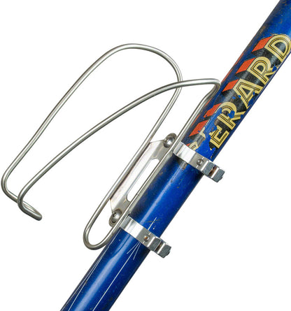 Hinged Water Bottle Cage Clamps - 31.8mm Silver - Bicycle Warehouse