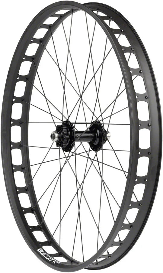 Blizzerk Front Wheel - 26" QR x 135mm Pugsley 6-Bolt 32H BLK - Bicycle Warehouse