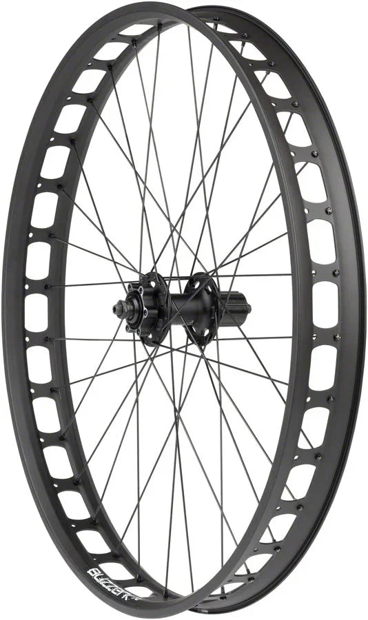 Blizzerk Rear Wheel - 26" QR x 135mm Pugsley 6-Bolt HG 11 MTN 32H BLK - Bicycle Warehouse