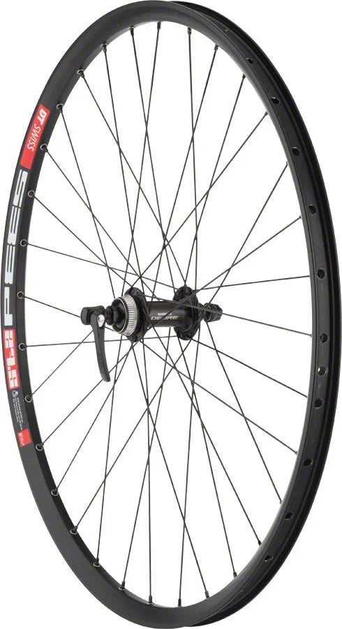 Deore M610/DT 533d Front Wheel - 26" QR x 100mm Center-Lock BLK - Bicycle Warehouse