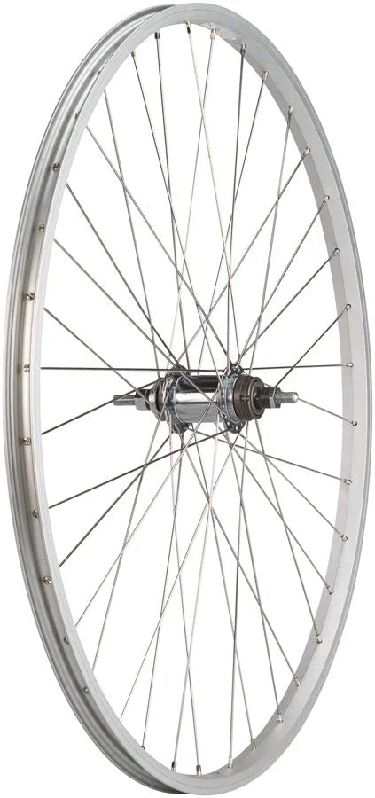 Value Single Wall Series Coaster Brake Rear Wheel - 700c 3/8" x 124mm Coaster Brake 3 Prong Cog Silver - Bicycle Warehouse