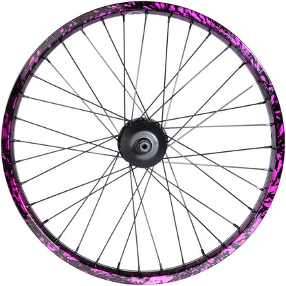 Everest Rear Wheel - 20" Black/Purple Splatter Freecoaster LHD - Bicycle Warehouse