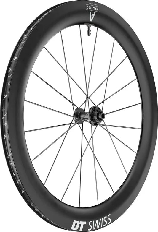 DT Swiss ARC 1400 DiCut 65 Front Wheel - 700 12 x 100mm Center-Lock Black - Bicycle Warehouse