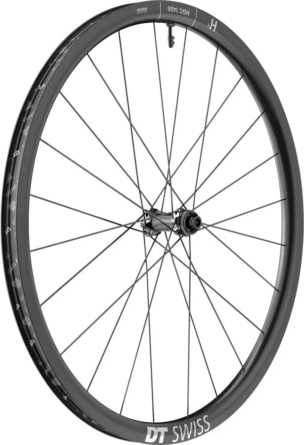 HGC 1400 Spline 30 Front Wheel - 700c 12 x 100mm Center-Lock Black - Bicycle Warehouse