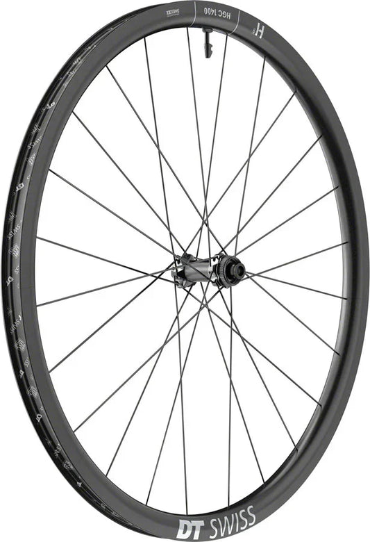 HGC 1400 Spline 30 Front Wheel - 700c 12 x 100mm Center-Lock Black - Bicycle Warehouse
