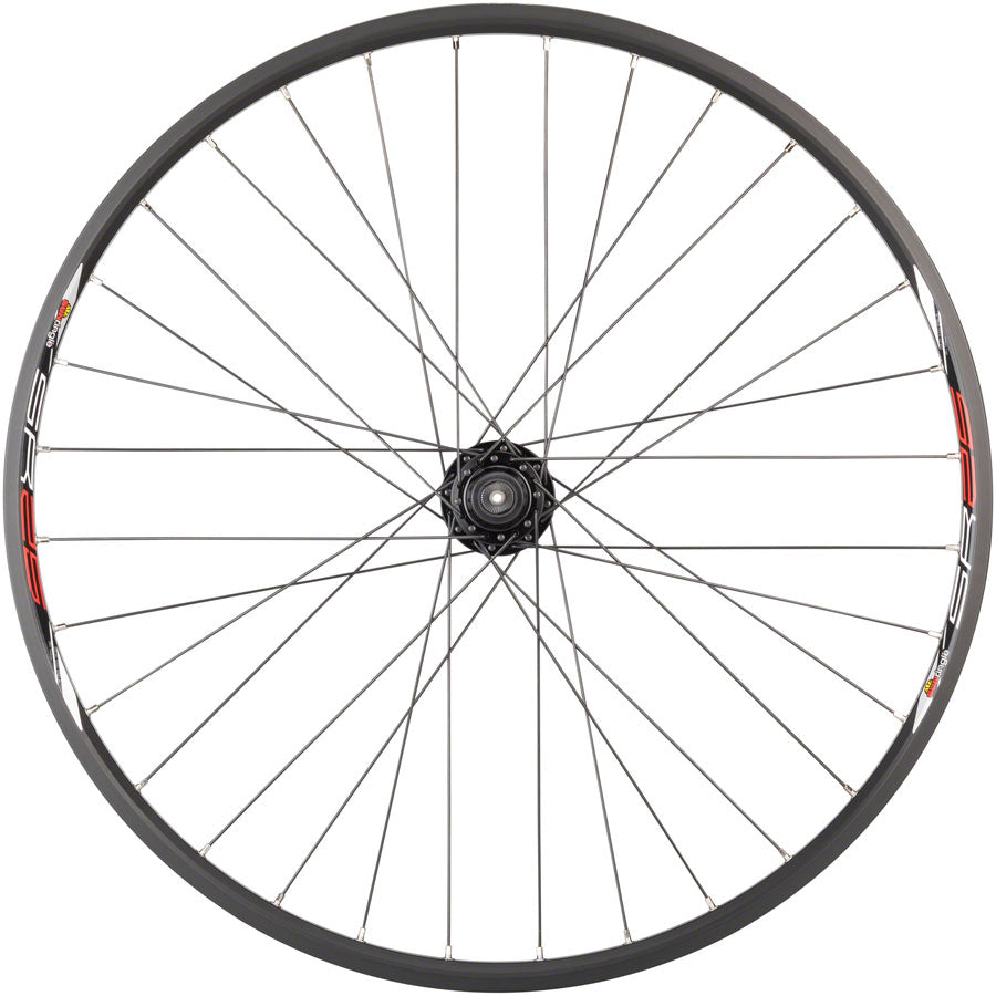 Quality Value Double Wall Series Disc Front Wheel - 26", QR x 100mm, 6-Bolt, Clincher - Wheels - Bicycle Warehouse