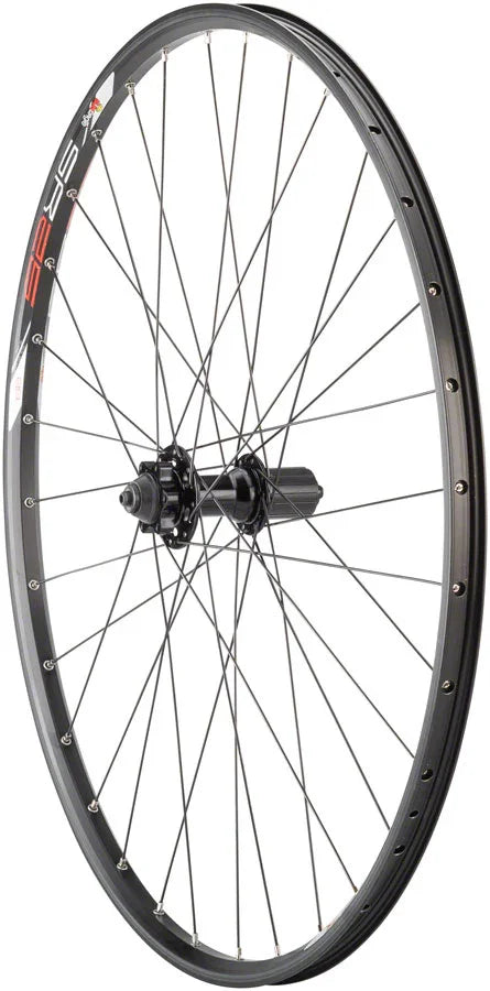 Quality Value Double Wall Series Disc Rear Wheel - 29", QR x 135mm, 6-Bolt, HG 10, Black, Clincher - Bicycle Warehouse