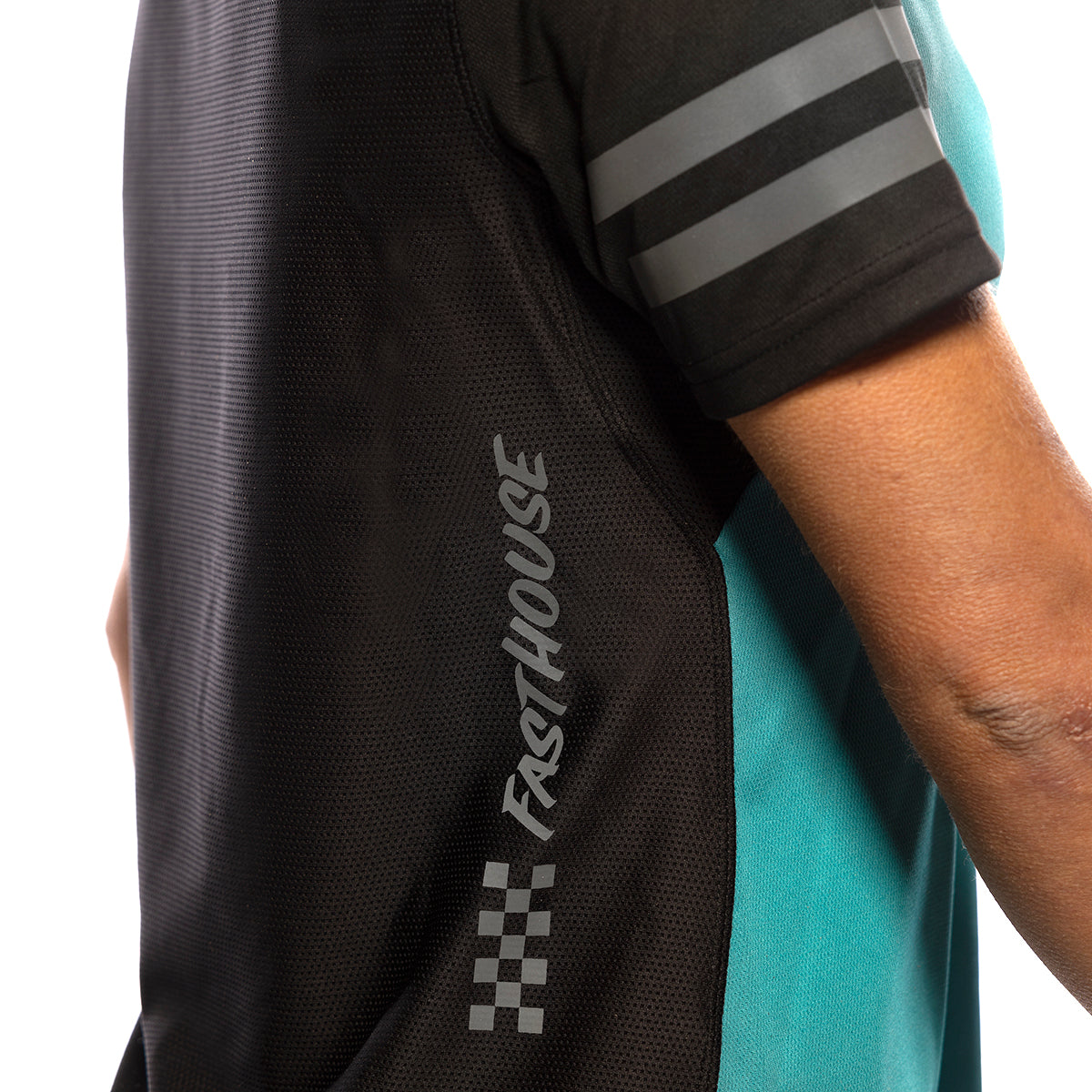 Alloy Sidewinder SS Women's Jersey - Black/Teal - Bicycle Warehouse