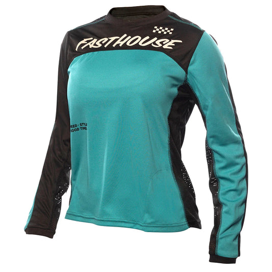 Classic Mercury LS Women's Jersey - Black/Teal - Bicycle Warehouse