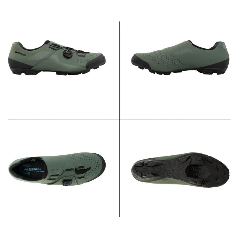 SHIMANO SH-XC300 Chaussures De Cyclisme Mixte – Semelle Caoutchouc, Lacets, Confort Route & VTT