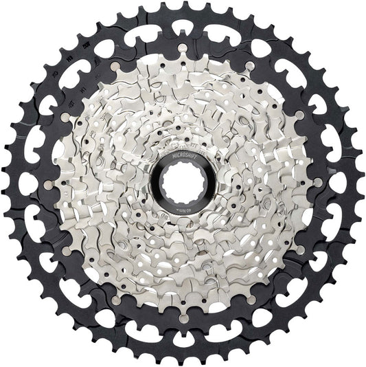 microSHIFT Advent MX G-Series Cassette - 11-Speed 11-50t Aluminum Spider Silver/BLK For HG Driver
