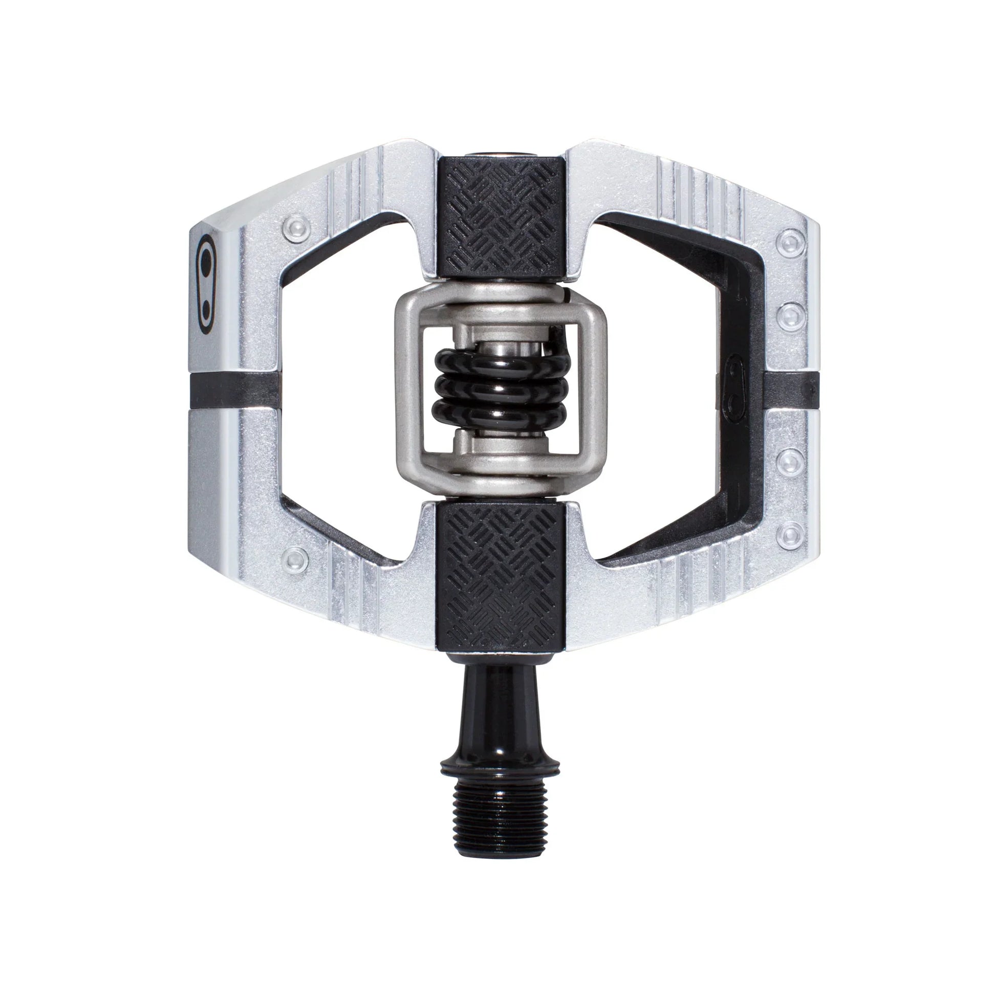 Crankbrothers Mallet E LS Pedals - Dual Sided Clipless Platform Aluminum 9/16" High Polish Silver - Bicycle Warehouse