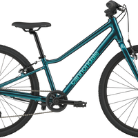 Kids Quick 20 bike, deep teal frame with black seat and disc brakes