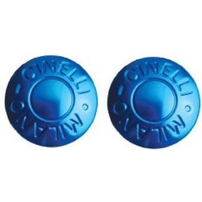 Bar End Plugs Milano Blue Ano Pair - Bicycle Warehouse
