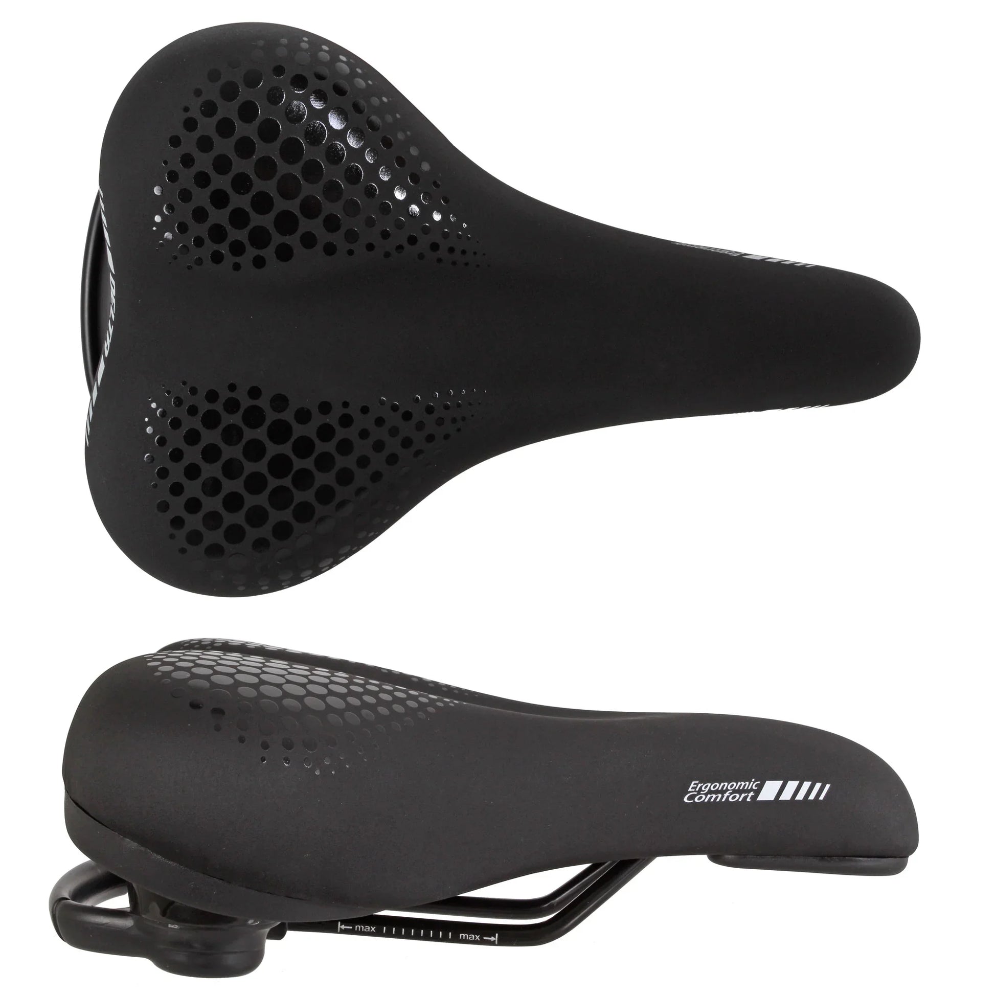 Comfort Saddle 260x170 Black - Bicycle Warehouse