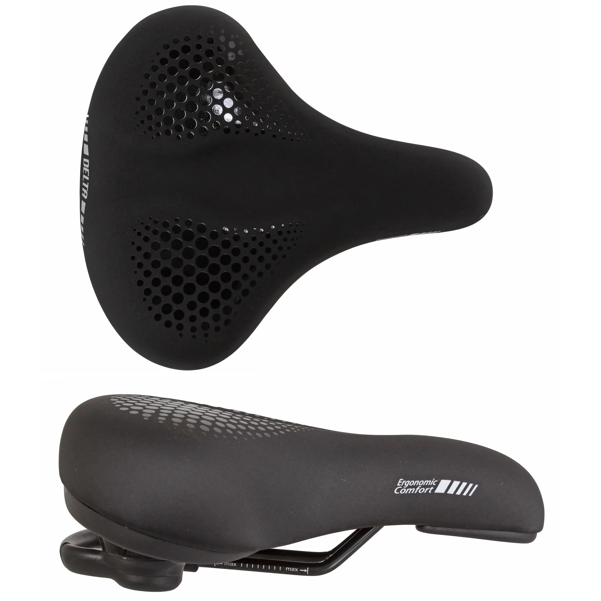 Comfort Saddle 255x220 Black - Bicycle Warehouse
