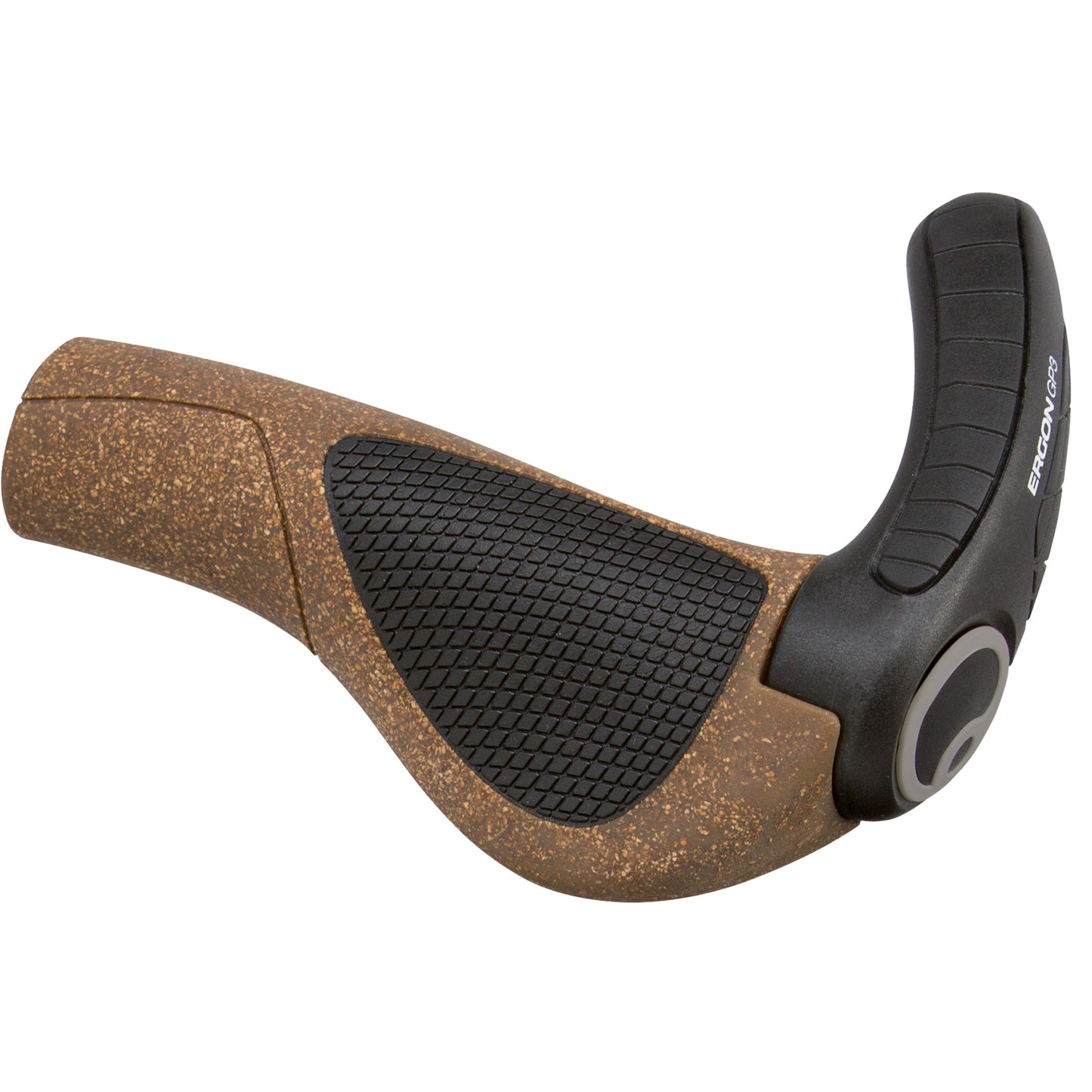 Ergon GP3 Evo BioKork Grips Small Brown/Black - Bicycle Warehouse