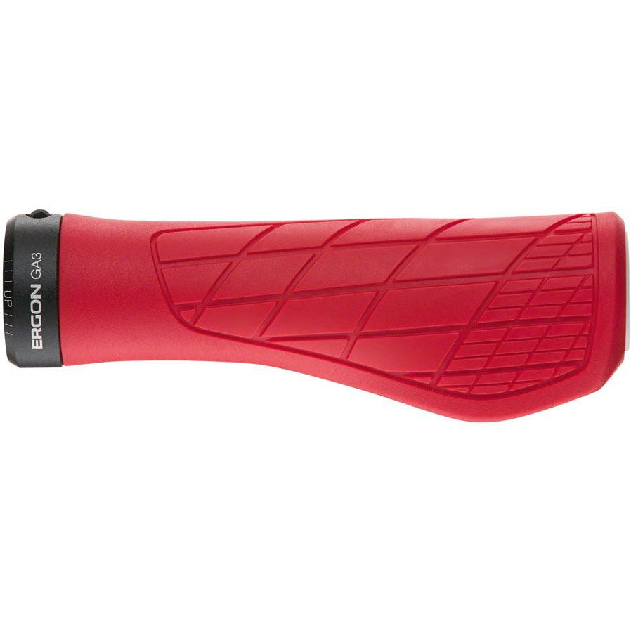 Ergon GA3 Bike Handlebar Grips - Risky Red, Lock-On, Large